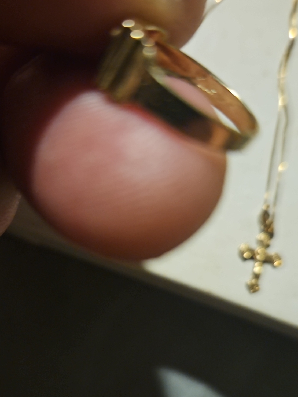 Gold Cross Pendant Necklace -babys Jewelry - Picture 2 of 2